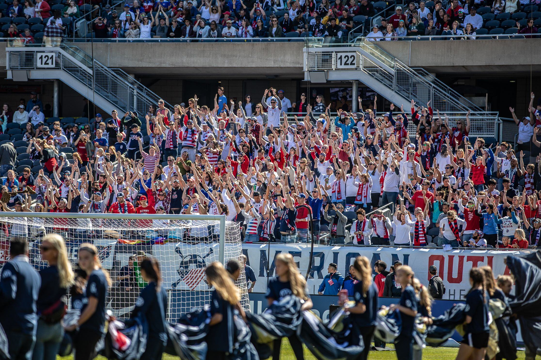 Soccer fans in Cleveland